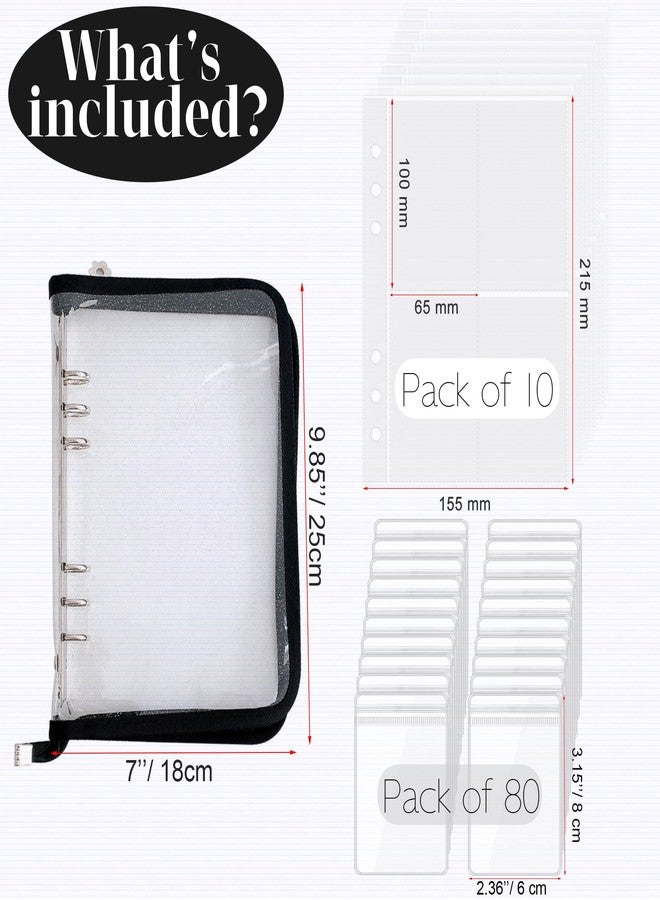 LingLingo Earring Organizer Case Travel Jewelry Organizer Transparent Jewelry Storage Book for Necklace Bracelet Ring Holder with Small Clear Zippered Pouch - Image 5